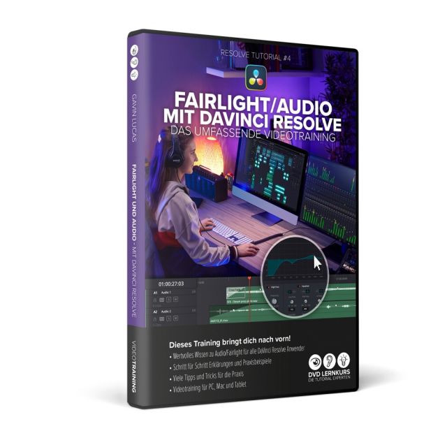 Fairlight/Audio in Davinci Resolve - das umfassende Videotraining