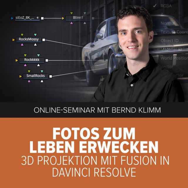 3D-Effekte mit Fotos in Resolve – Online-Seminar