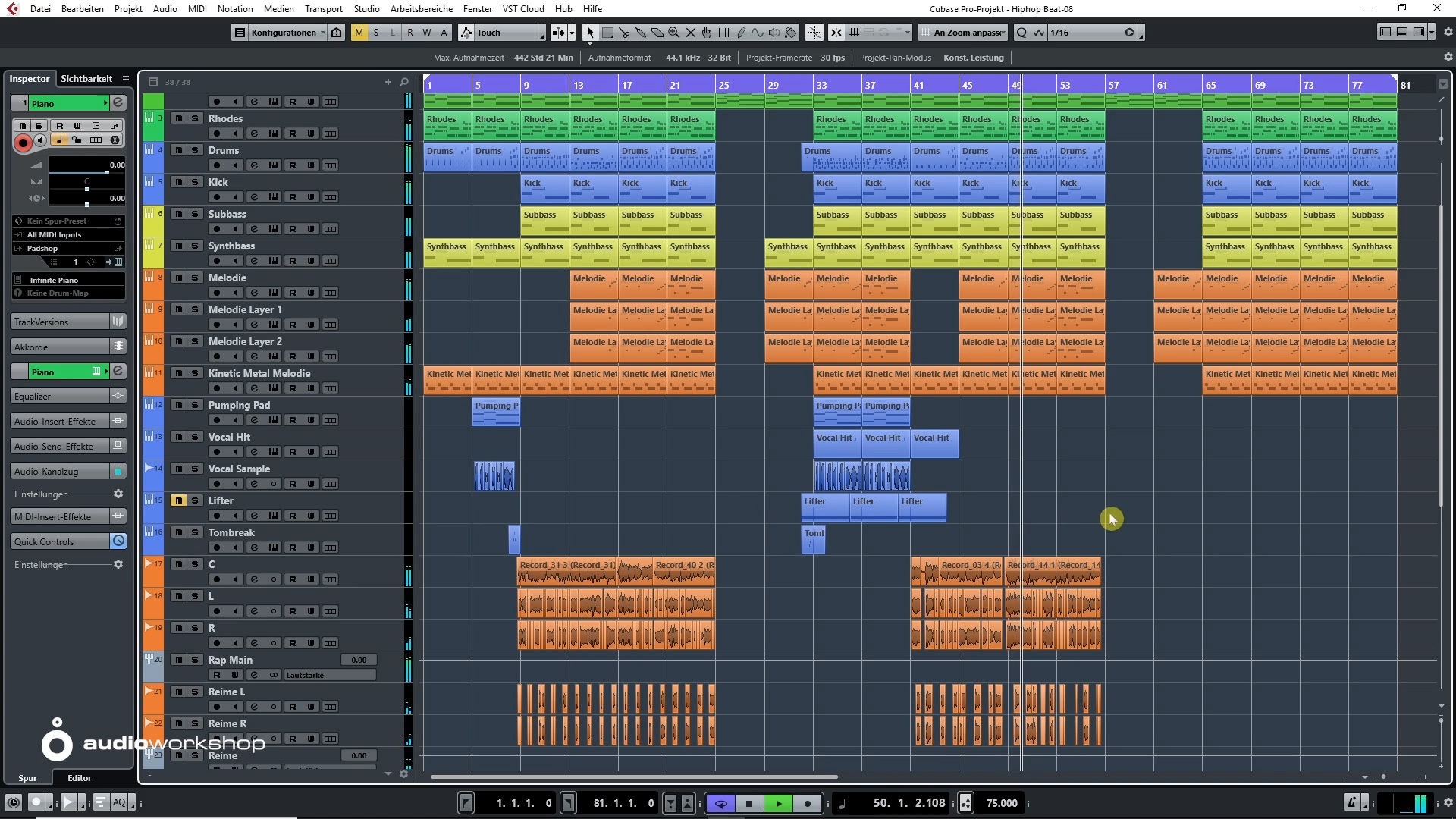 HipHop Song Production mit Cubase