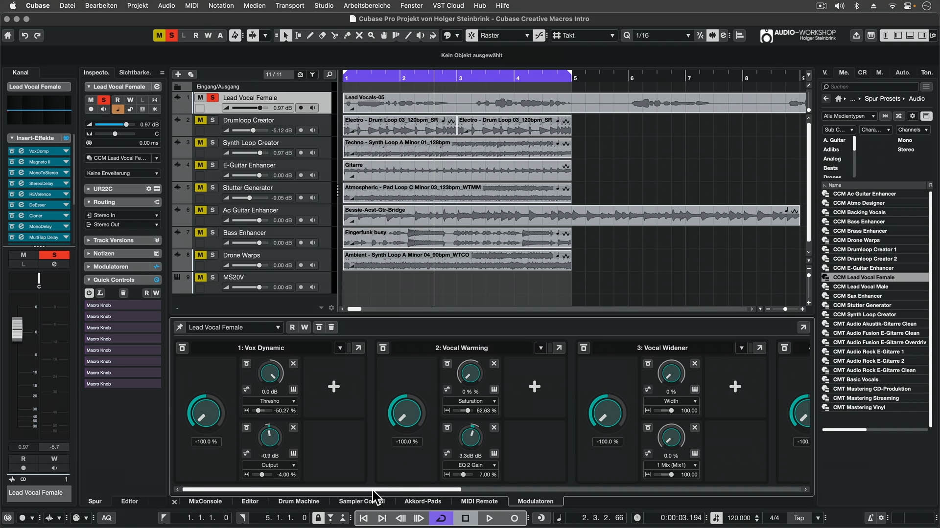 Cubase Creative Macros