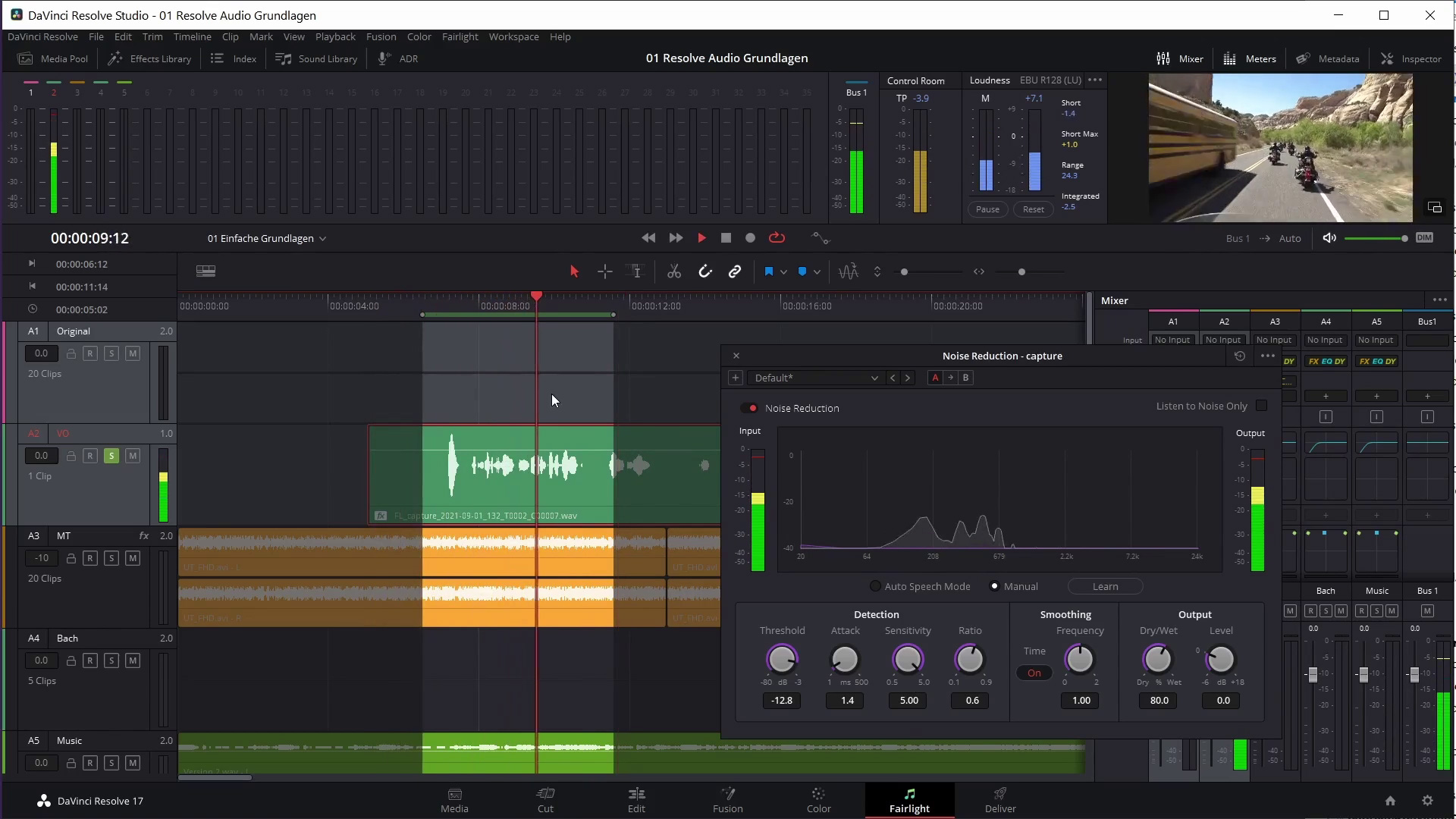 Fairlight und Audio in Davinci Resolve